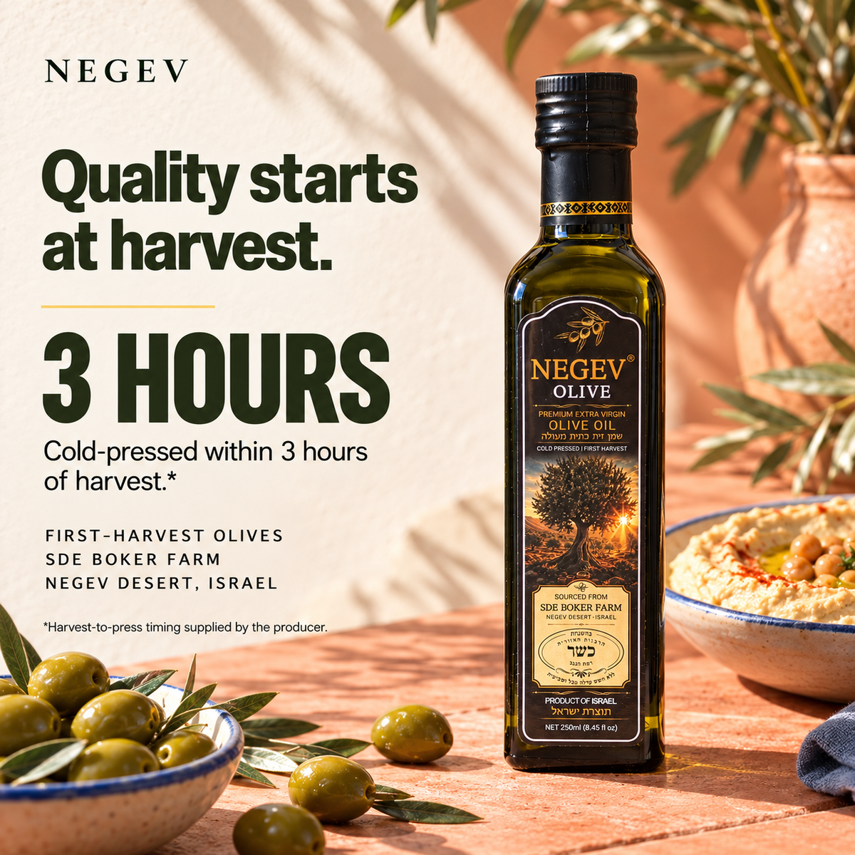 NEGEV Israeli Extra Virgin Olive Oil כשר
